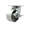 Service Caster 6'' Extra Heavy Duty Semi Steel Cast Iron Wheel Swivel Caster with Brake CRAN-SCC-KP92S630-SSR-SLB - alternate 1